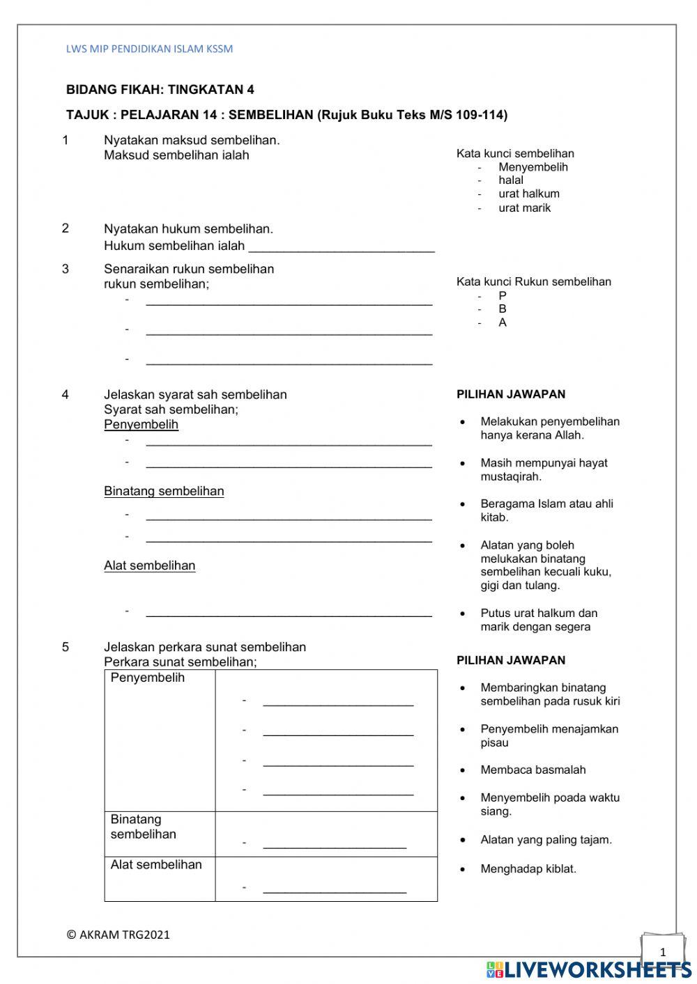 Fikah tg 4 - SEMBELIHAN