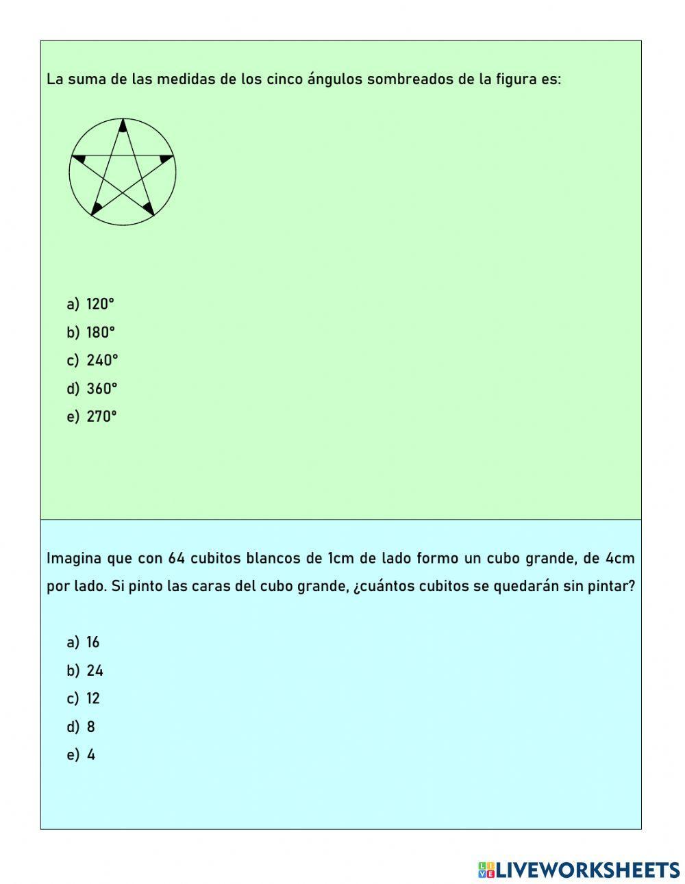 Habilidad matemática 4