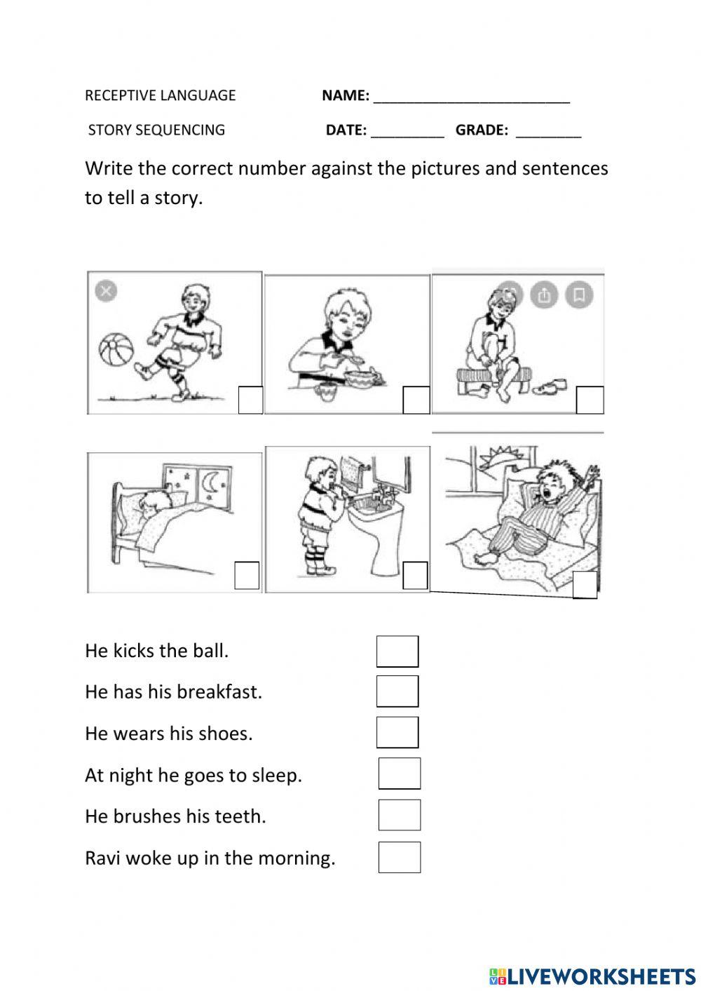 RECEPTIVE LANGUAGE -Story Sequencing