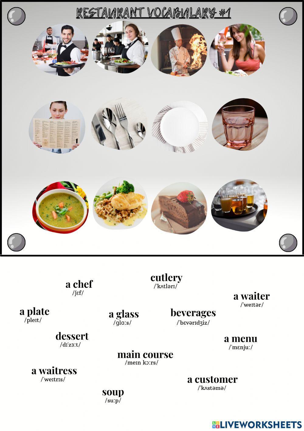 Restaurant Vocabulary -1