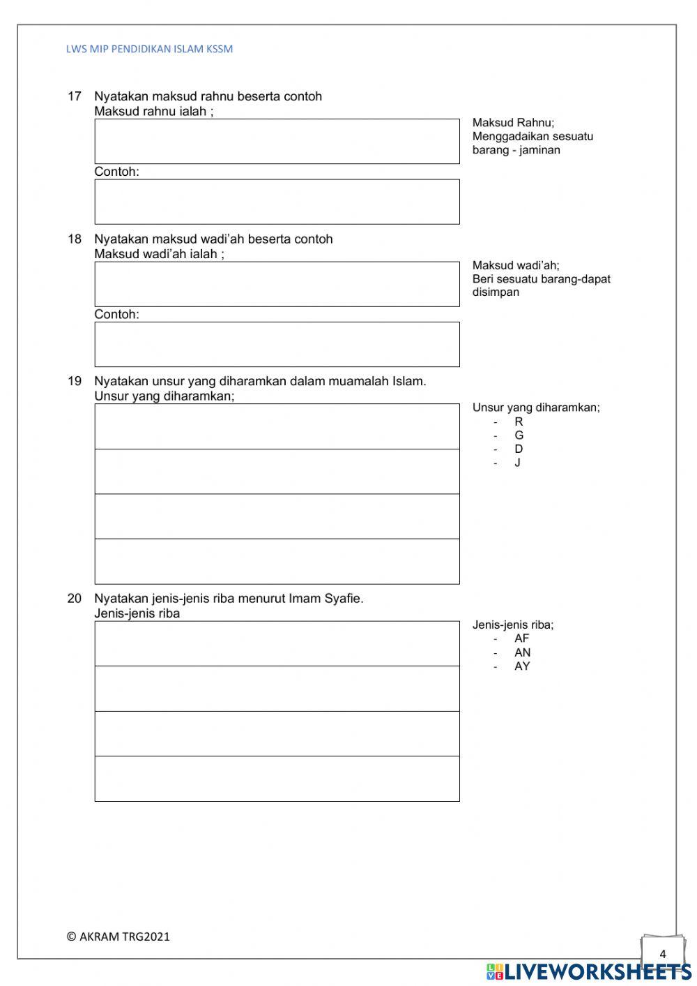 Fikah tg 4 - MUAMALAH ISLAM