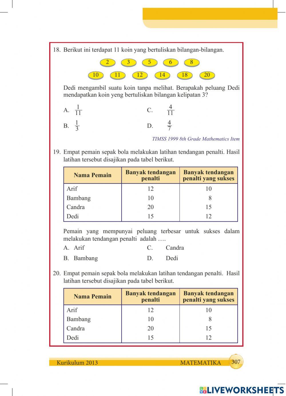 Penilaian Harian Peluang