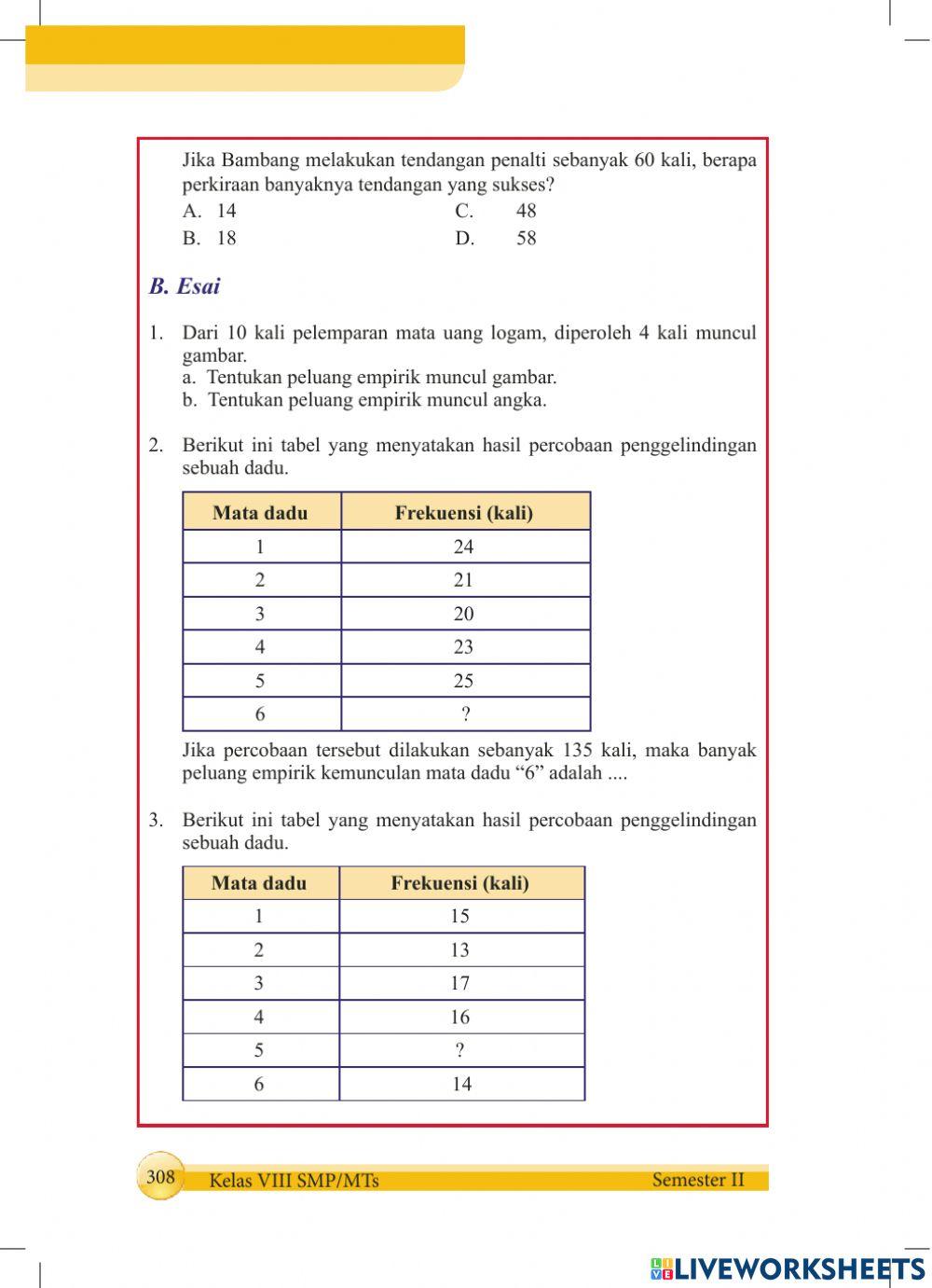 Penilaian Harian Peluang