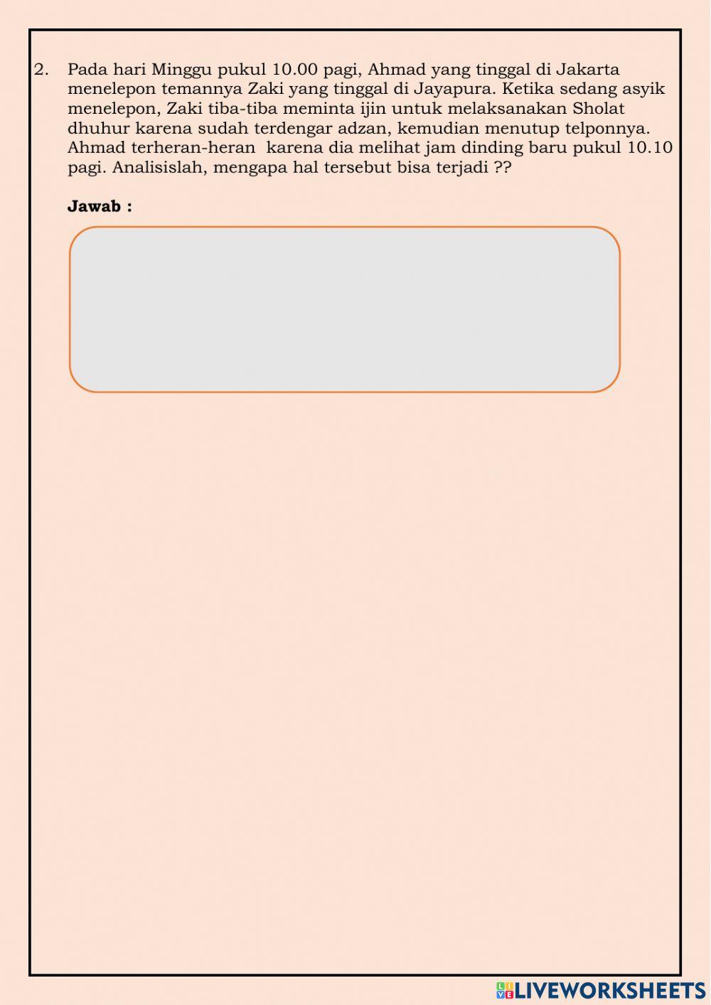 Evaluasi 2 RPP 2 - Kondisi Bumi