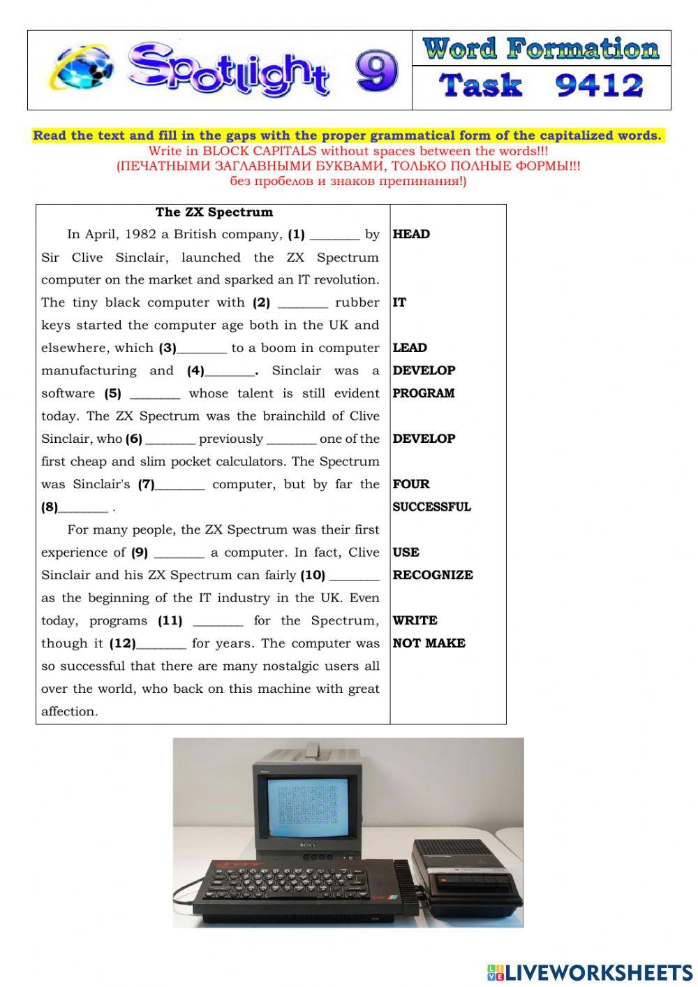 Spotlight 9 Task 9412