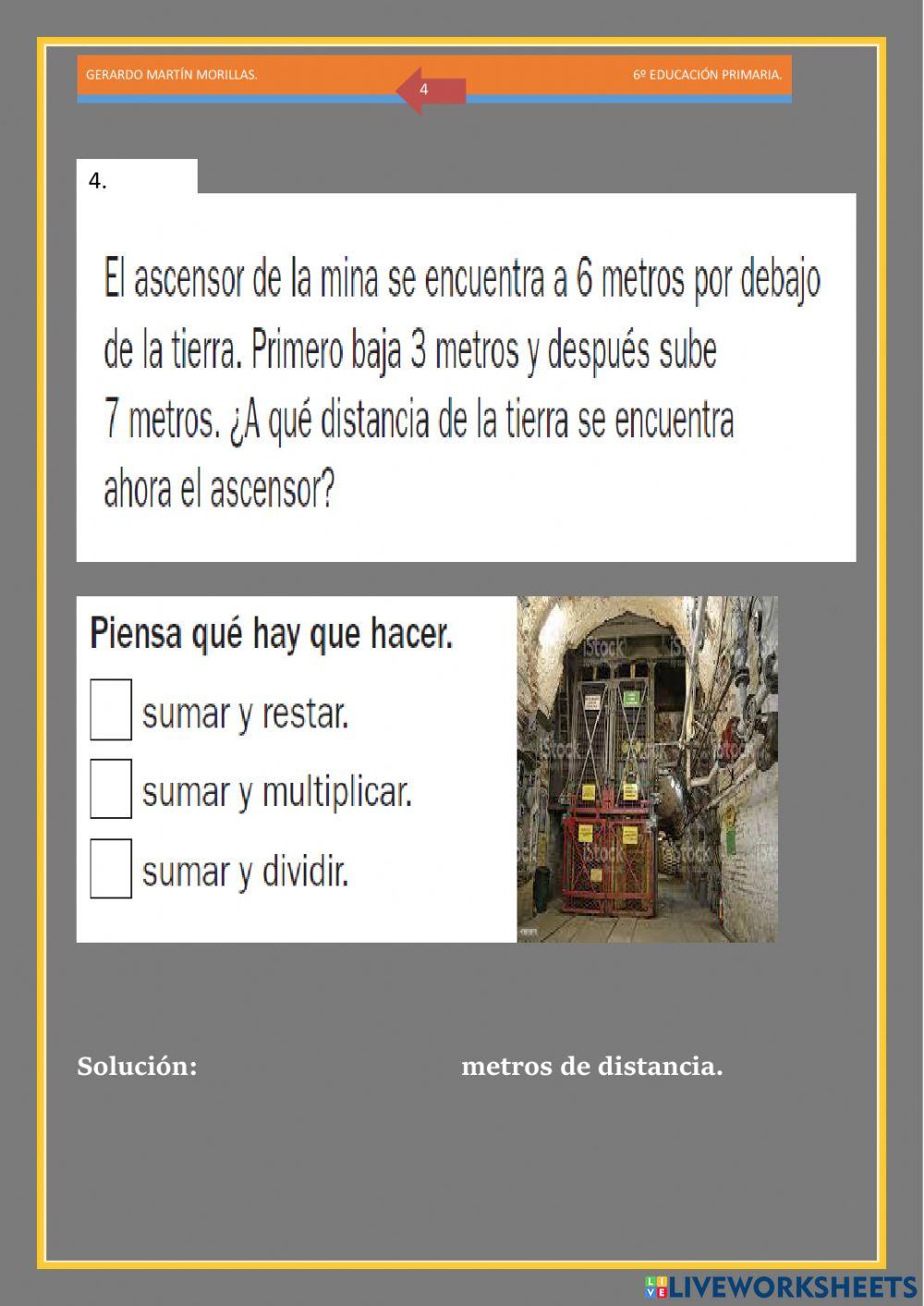 Resolución de problemas. Ficha 29.