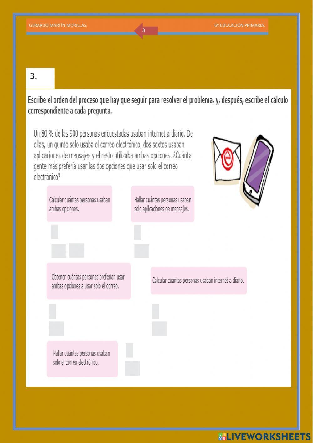 Resolución de problemas. Ficha 30.