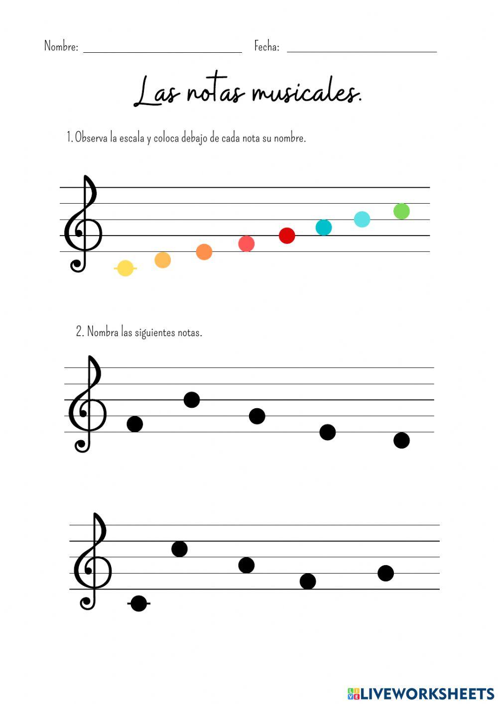 Las notas musicales