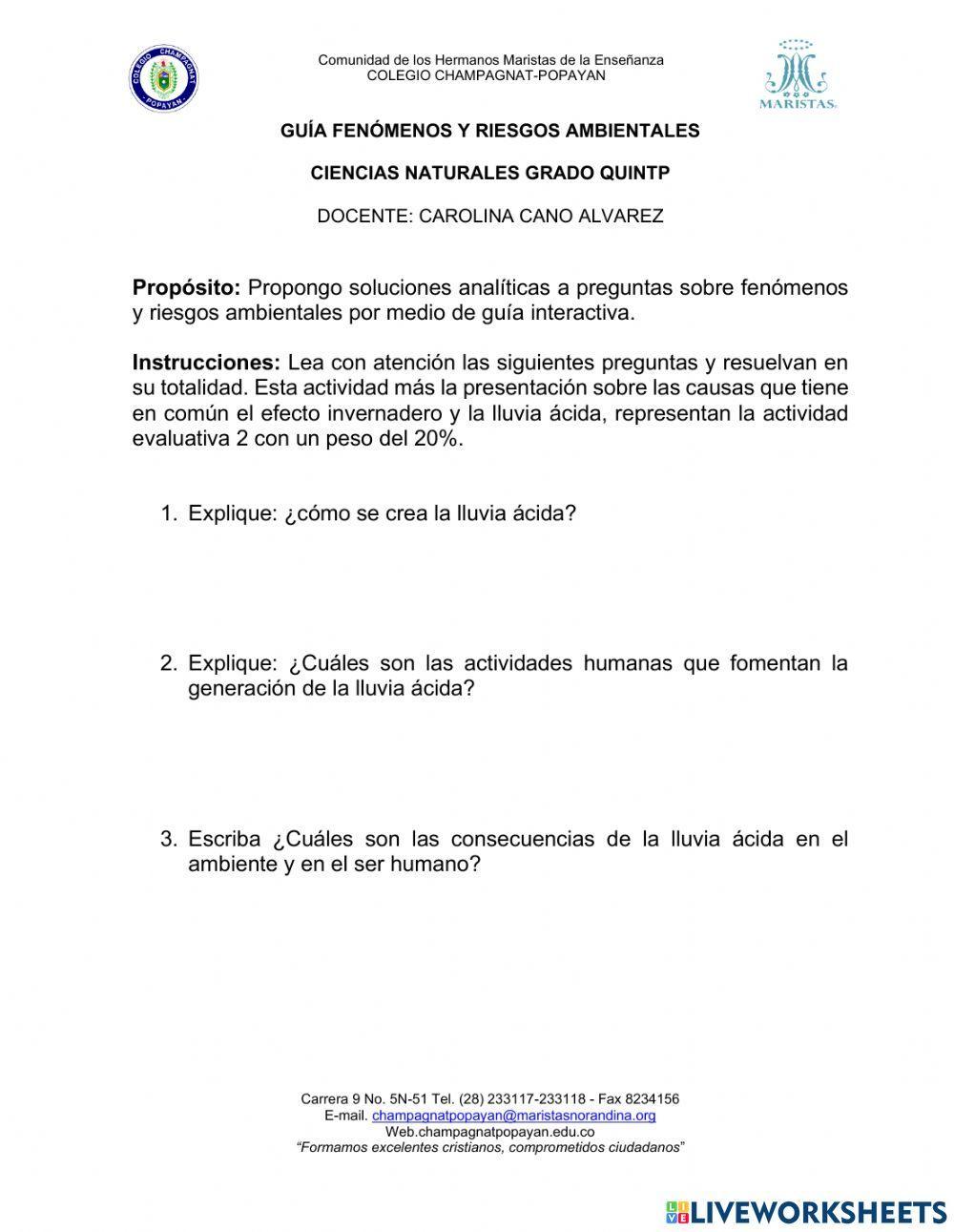 Guía fenómenos y riesgos ambientales