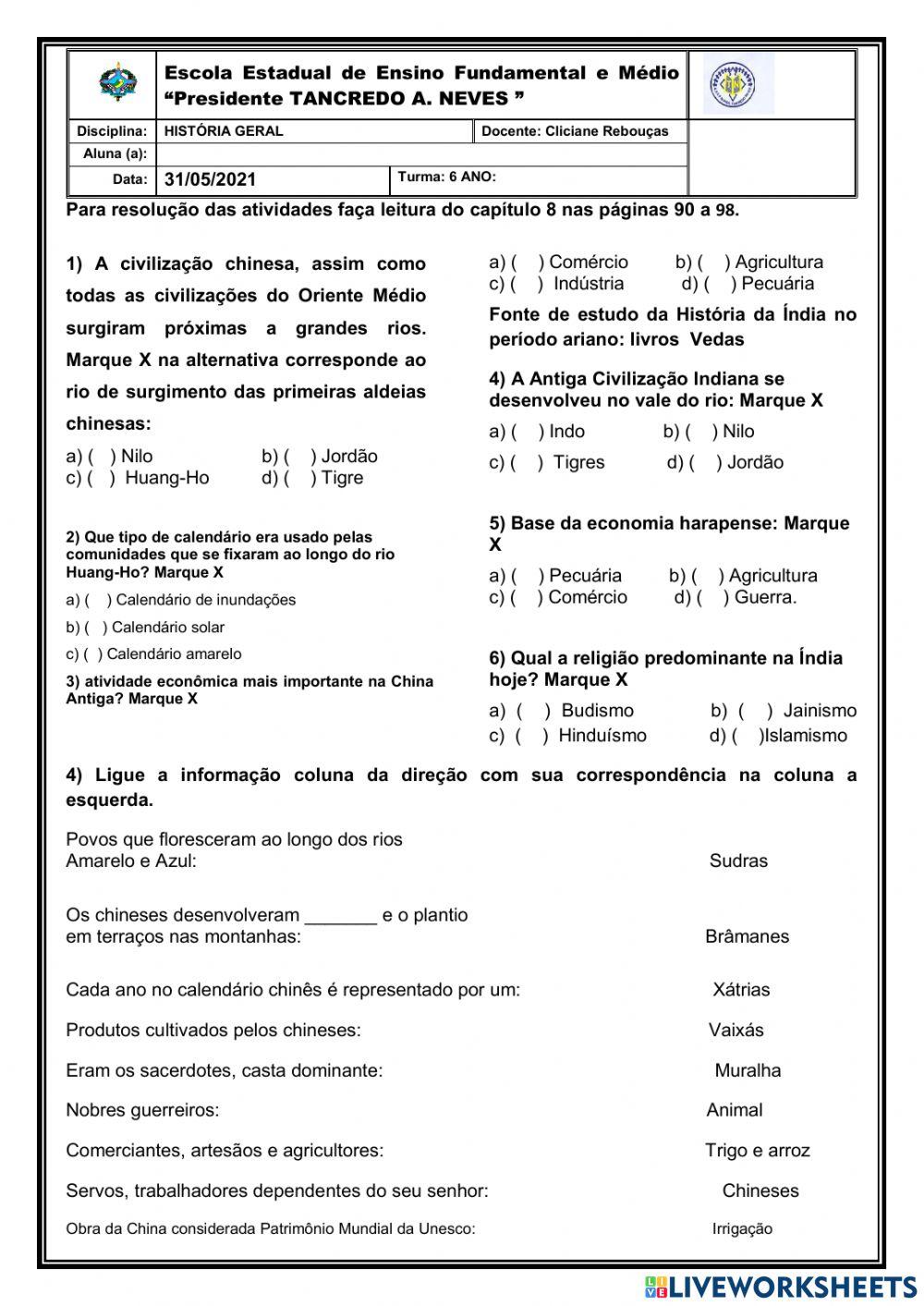 A China e a India Antiga