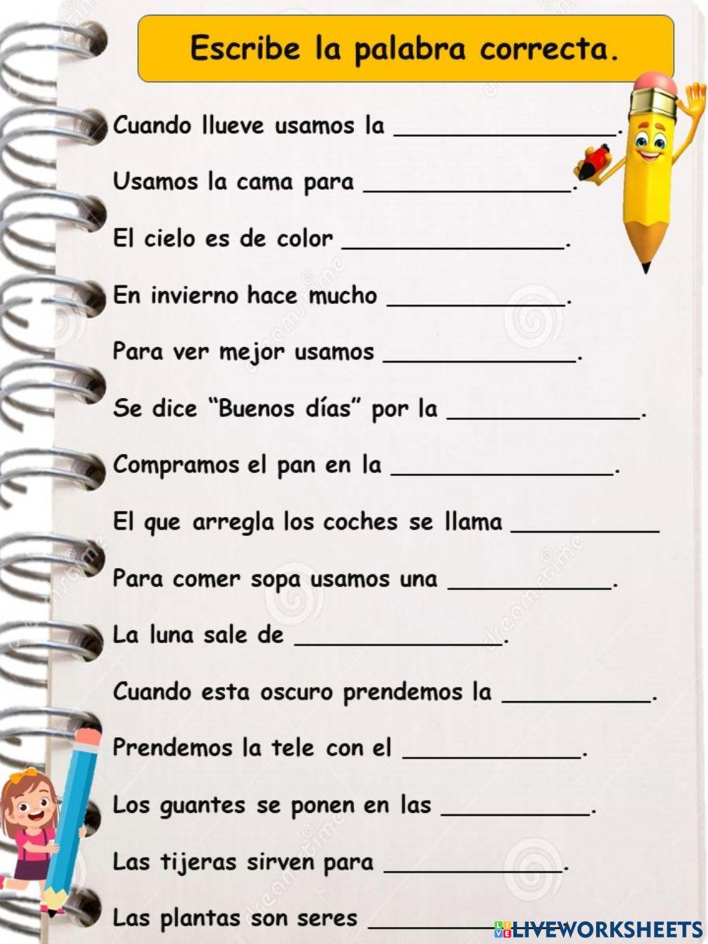 Completando oraciones