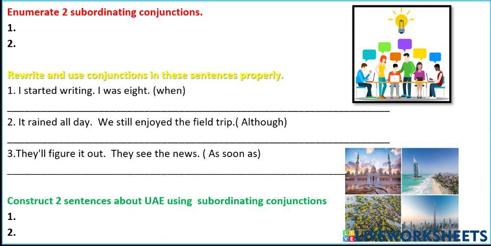 Subordinating conjucntions