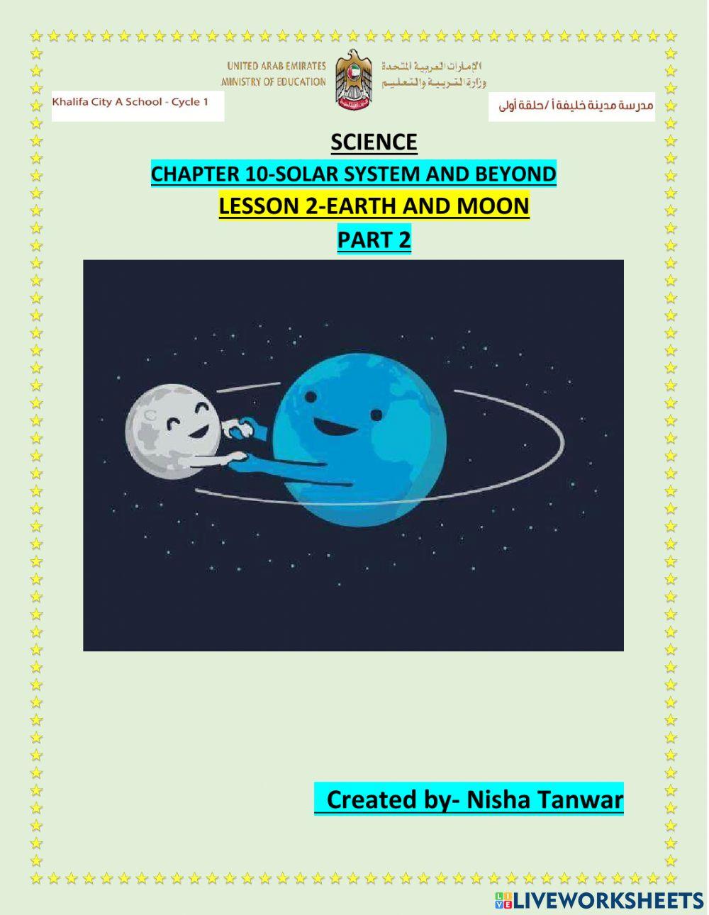 Chapter 10 lesson 2- EARTH AND MOON PART 2