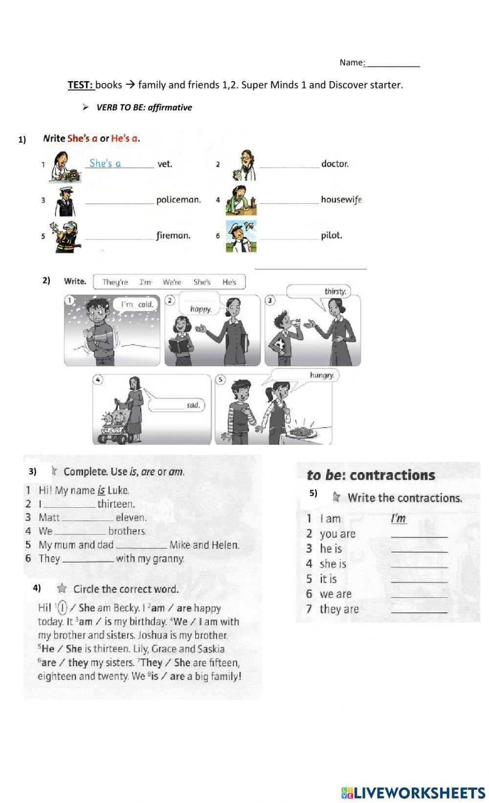 Verb to be and possessive