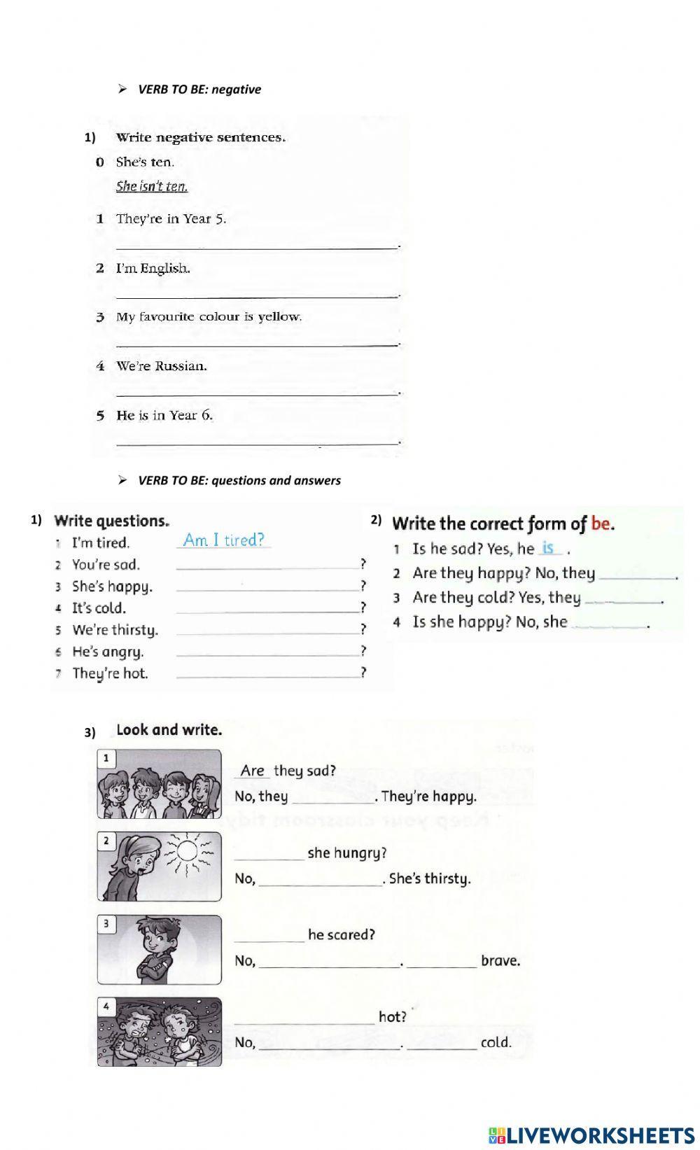 Verb to be and possessive