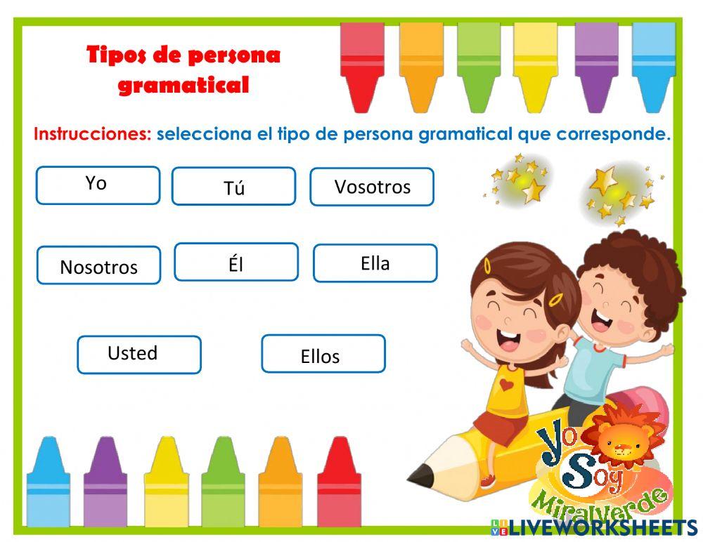 Tipos de personas gramaticales