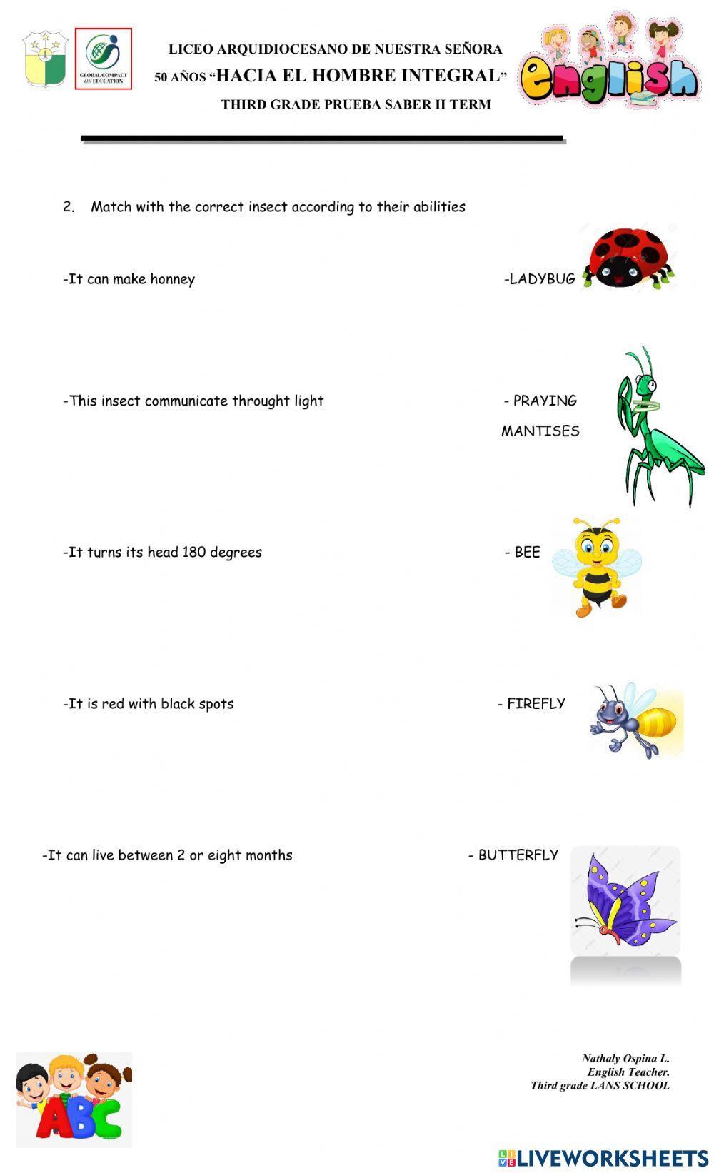 Prueba Saber IITerm 3th grade