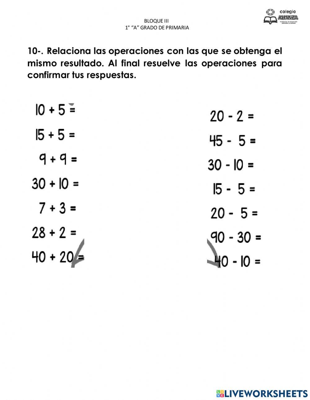 Examen de mecanizaciones 3° trimestre