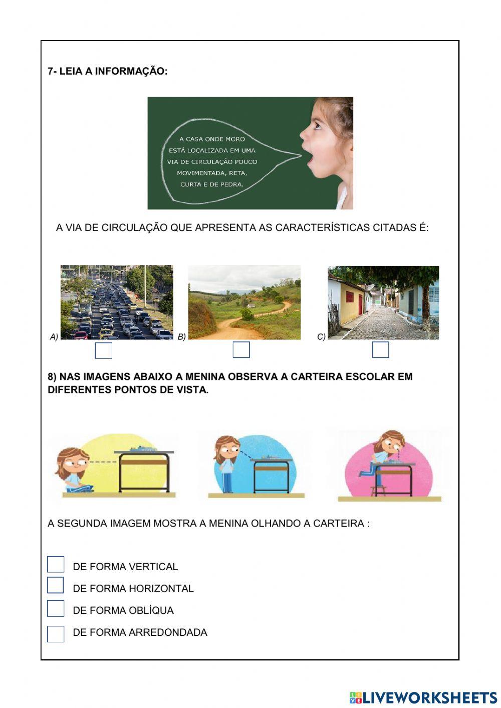 Avaliação Bimestral de Geografia