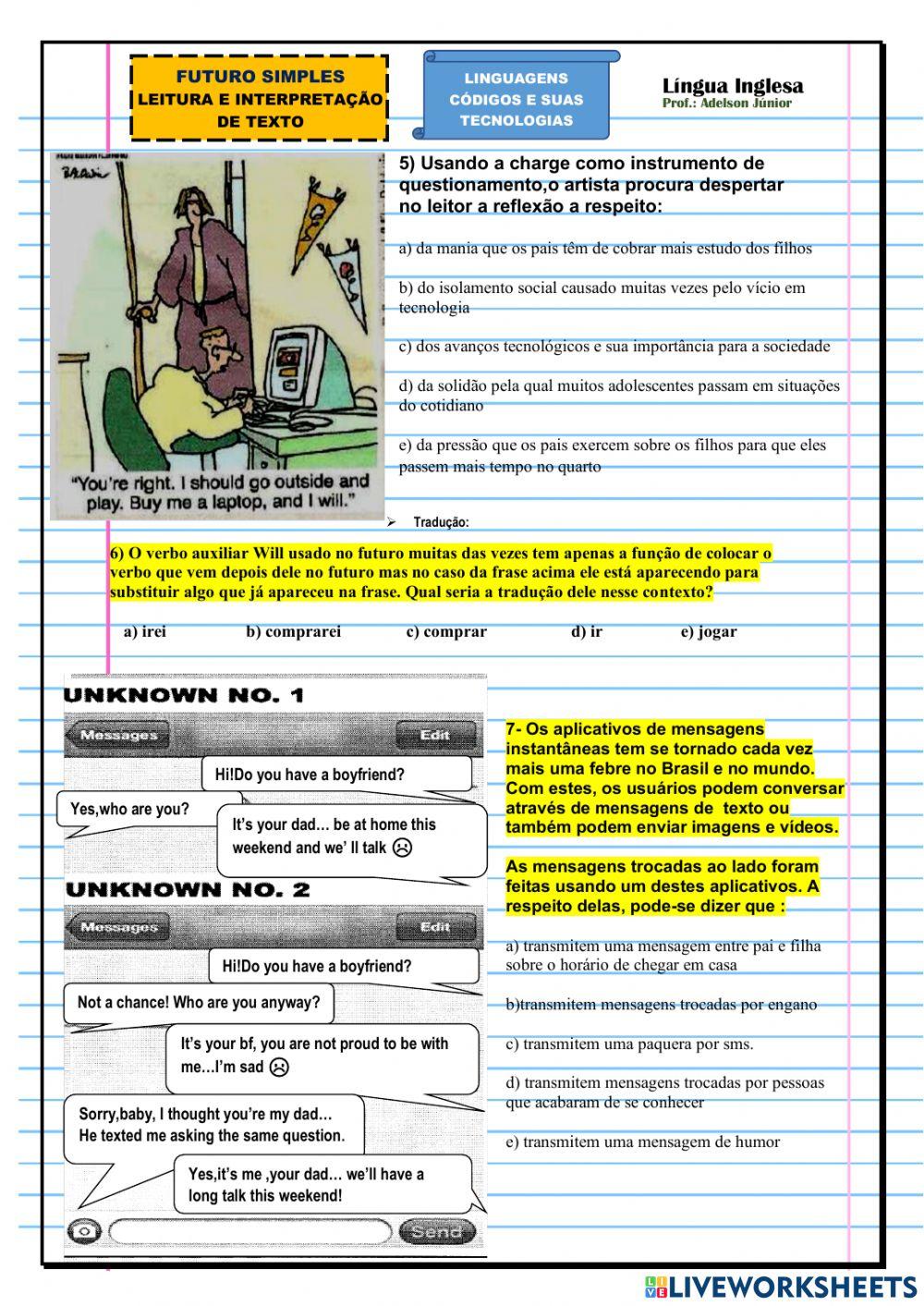 Revisãp: futuro simples