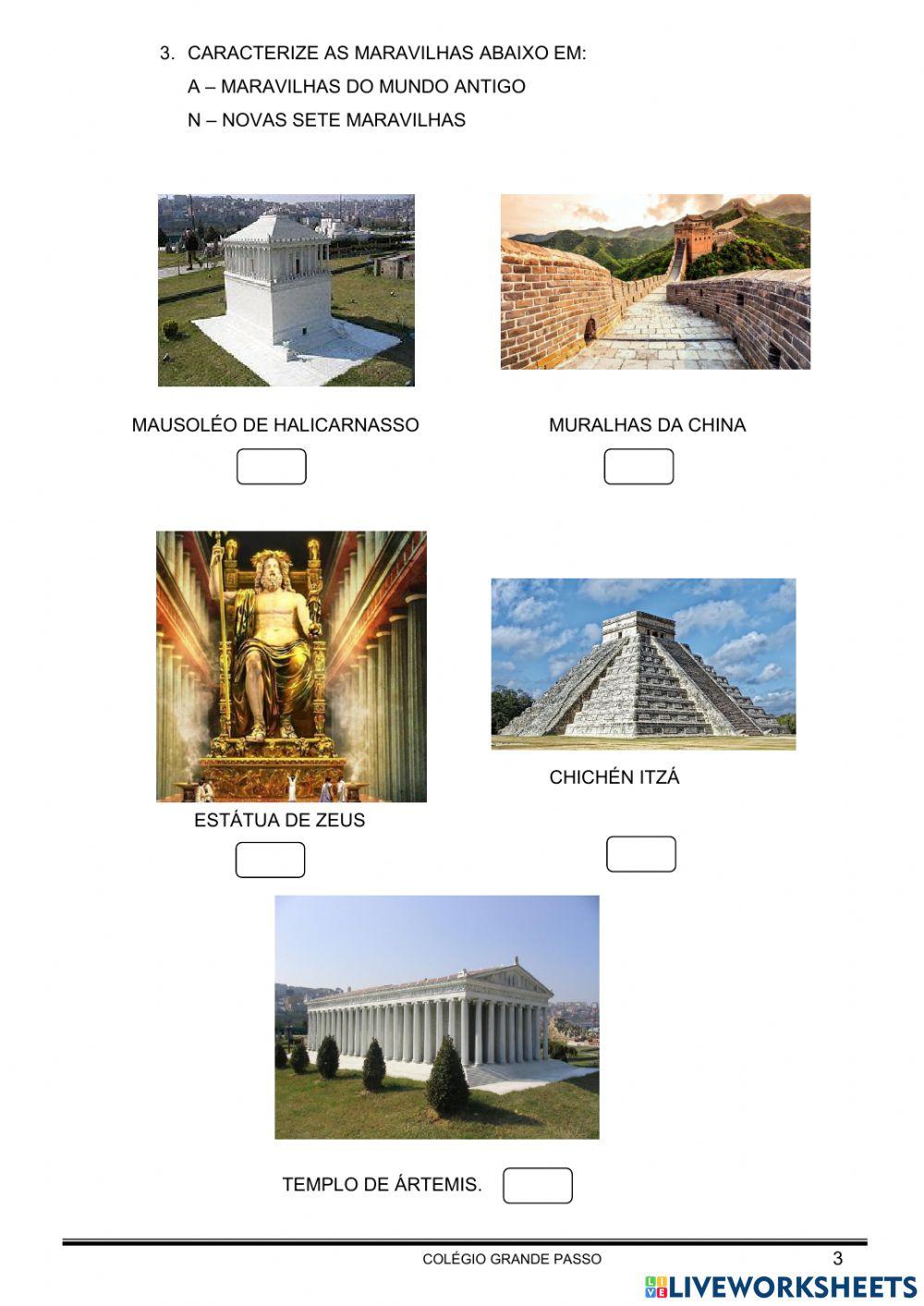 Sete maravilhas Mundo Antigo e Novo - Nômades e Sedentários