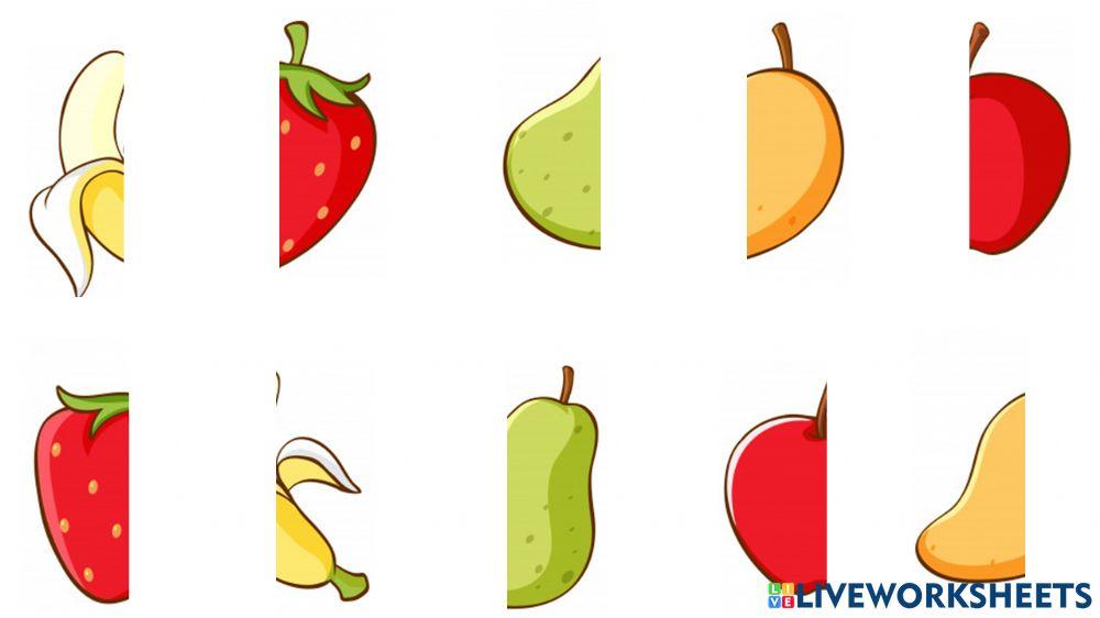 Encuentra la otra mitad de las frutas