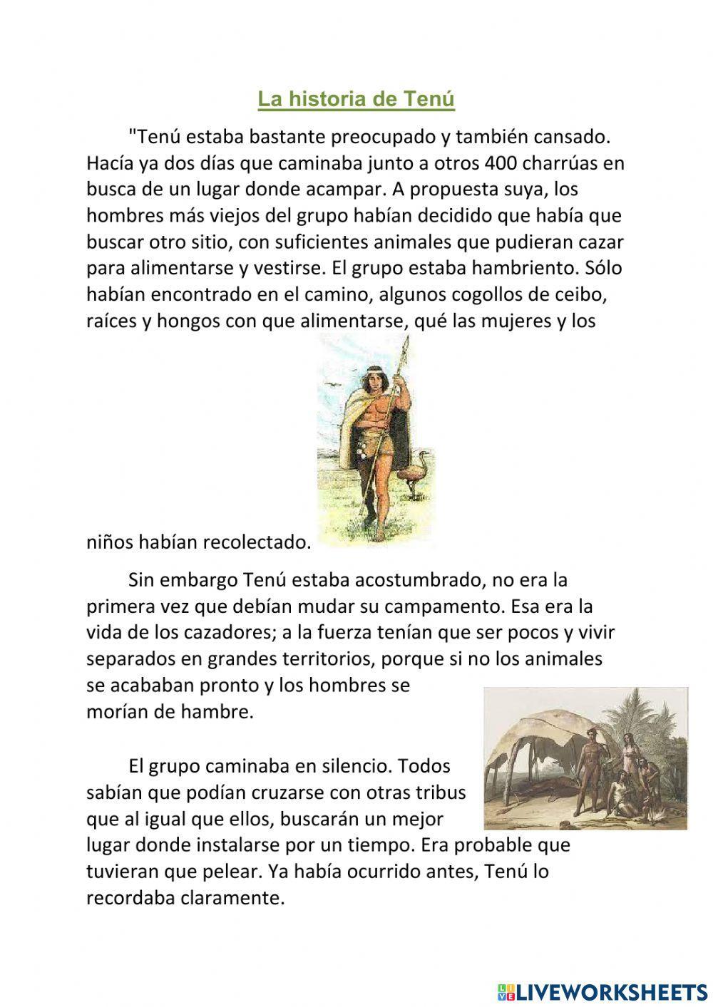 Poblaciones indígenas charrúas, nómades.