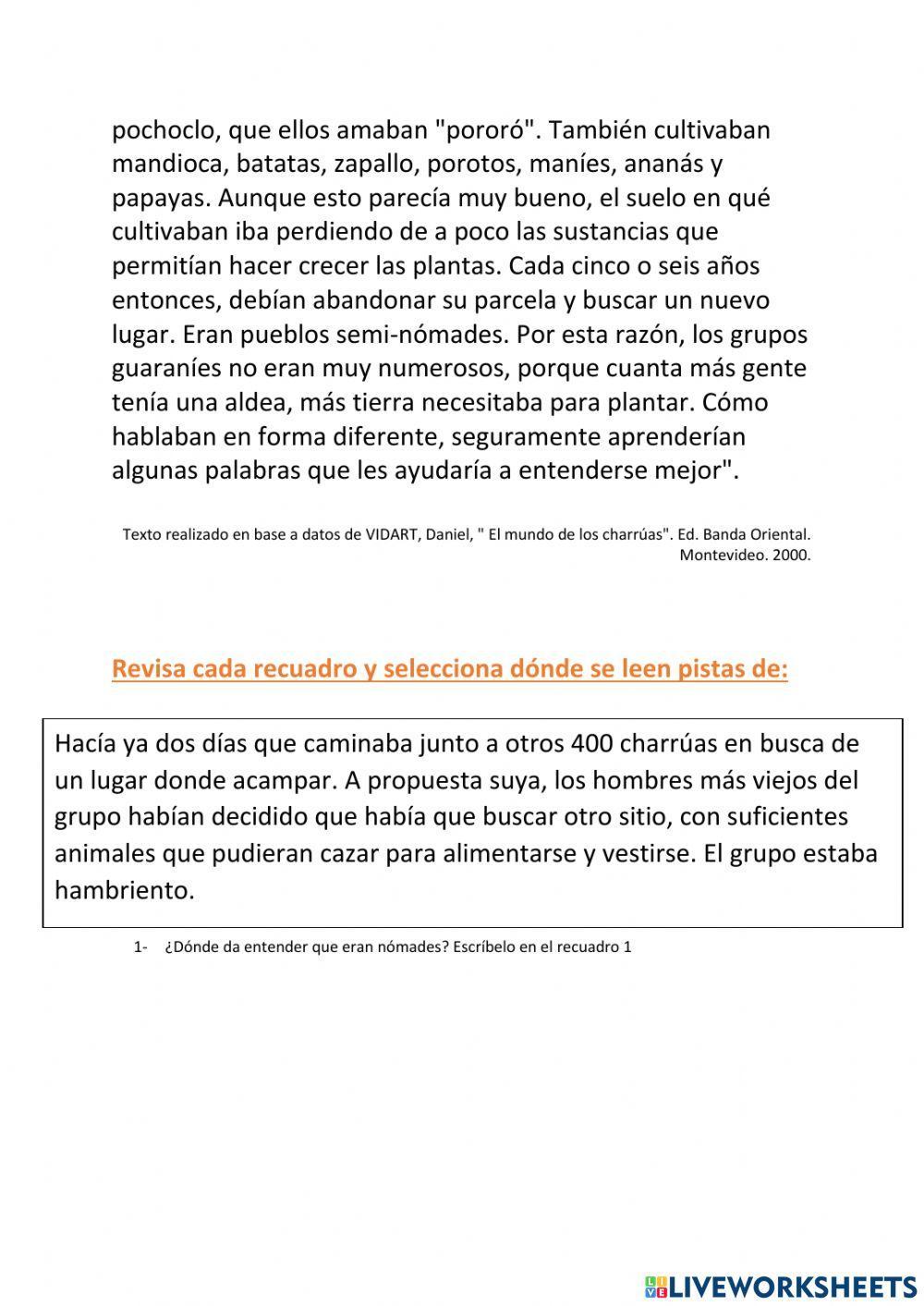 Poblaciones indígenas charrúas, nómades.