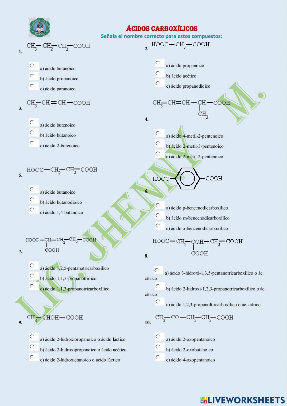 Ácidos carboxílicos
