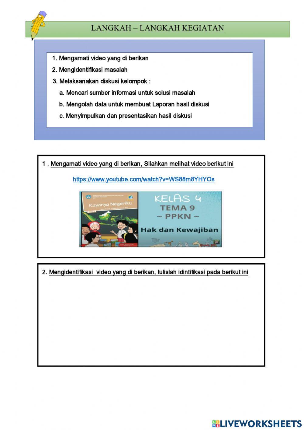 LKPD pelaksanaan hak dan kewajiban