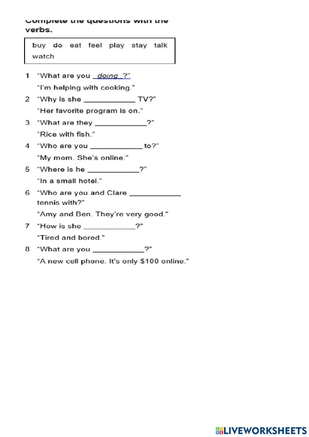 Present Continuous -