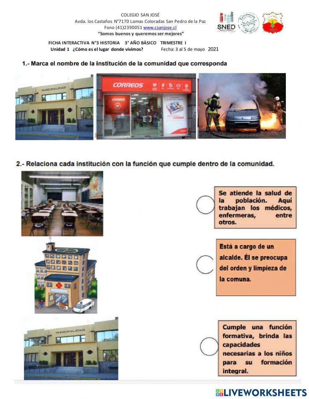 INSTITUCIONES DE LA COMUNIDAD