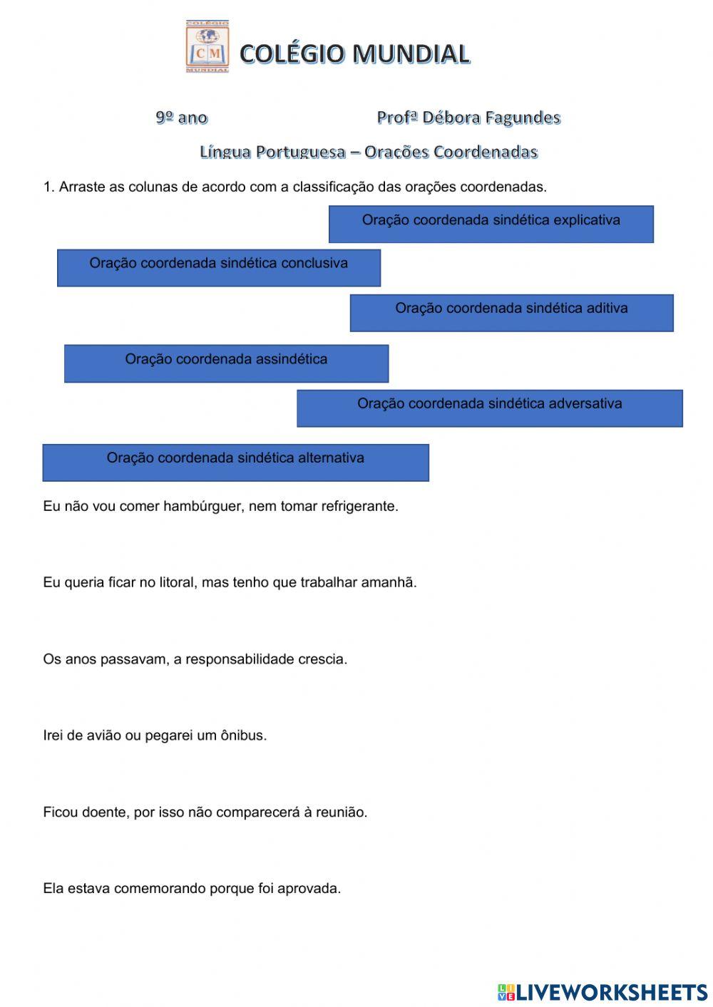 Orações Coordenadas