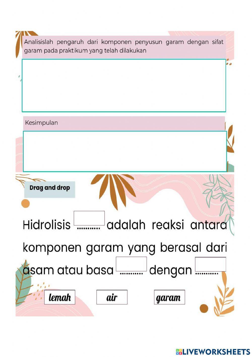 Sifat Larutan Garam Hidrolisis