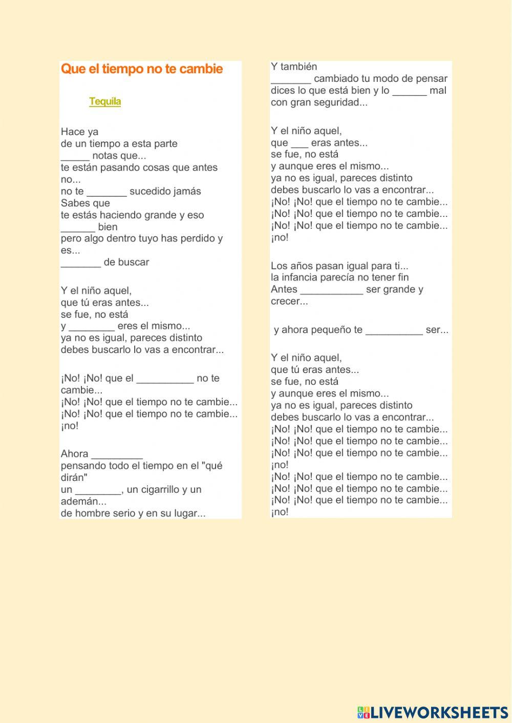 Que  el tiempo no te cambie