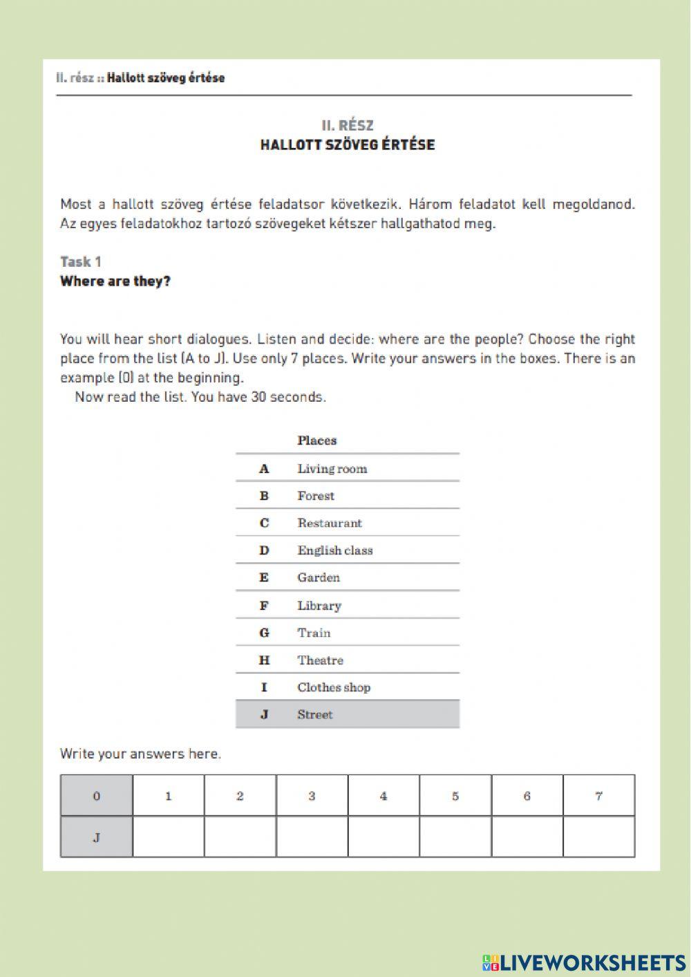 Idegennyelvi mérés Angol 8. 2017