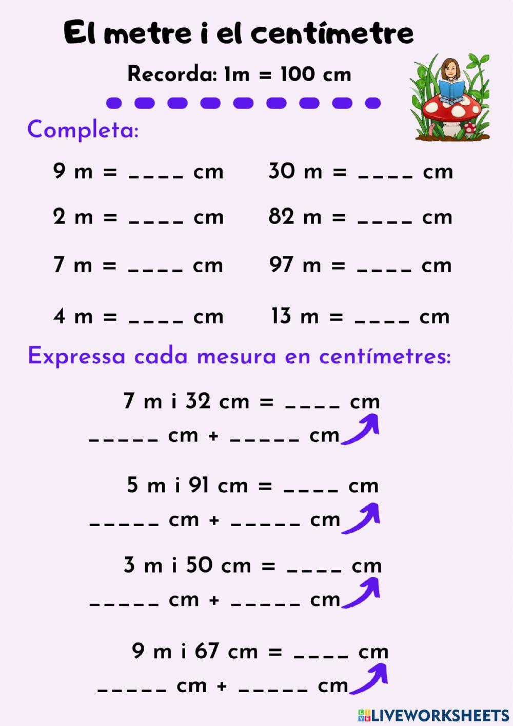 Metre i centímetre