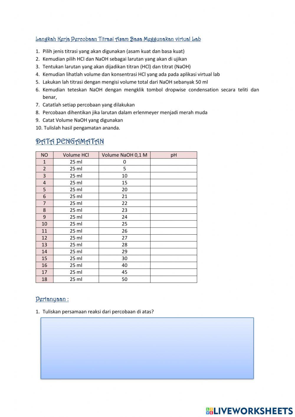 LKPD Titrasi Asam Basa