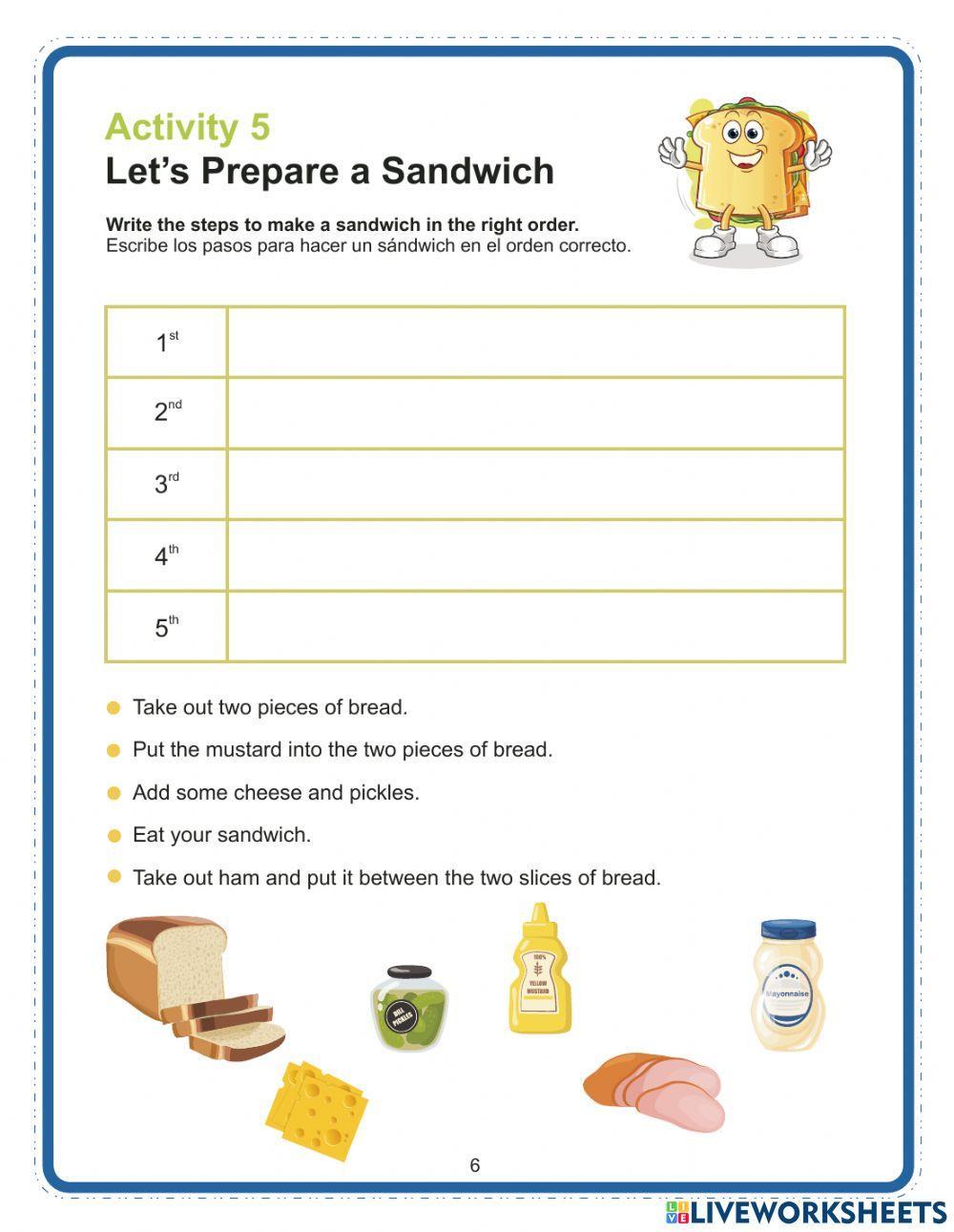 Let’s Prepare a Sandwich