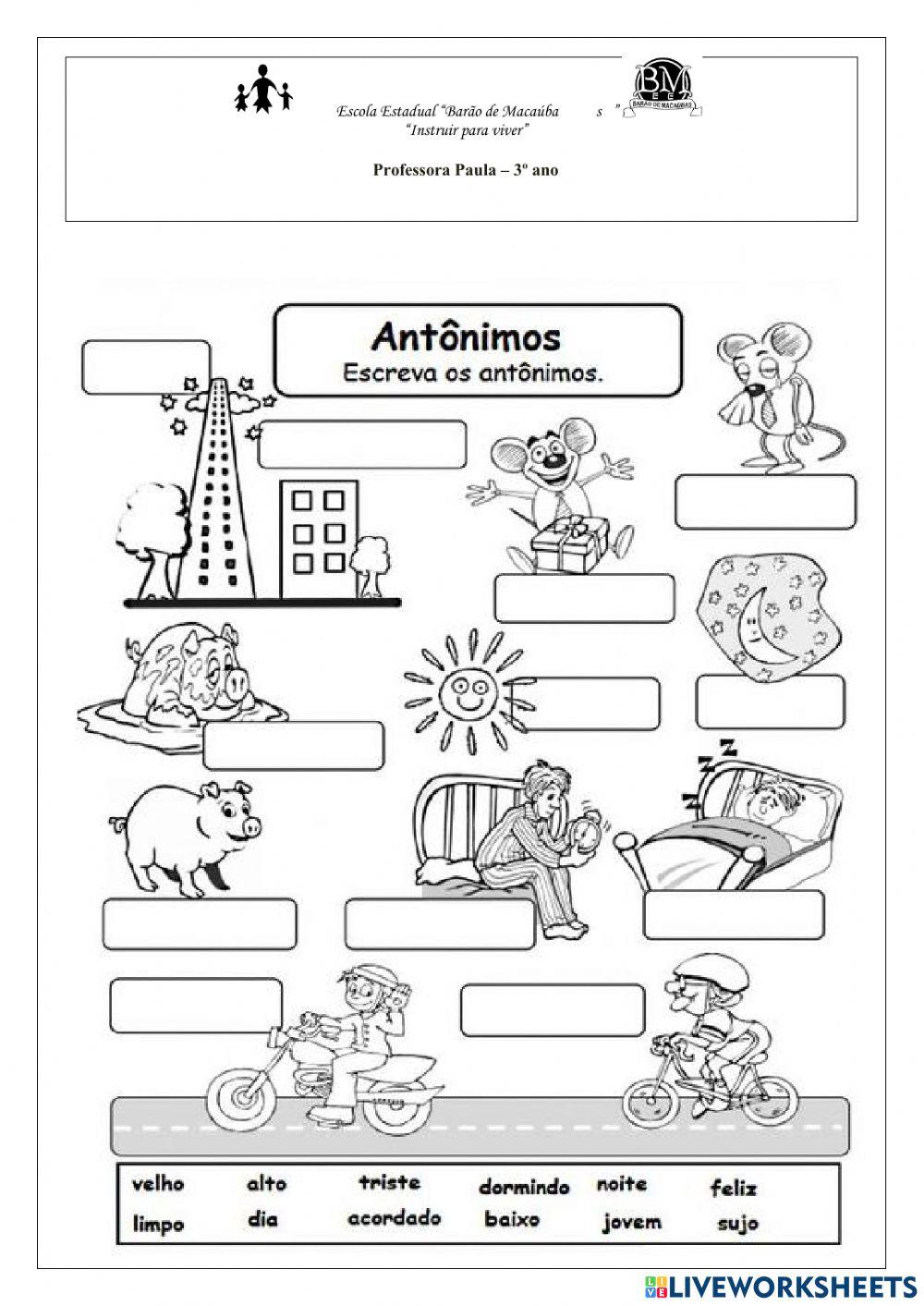 Sinômino e Antônimo