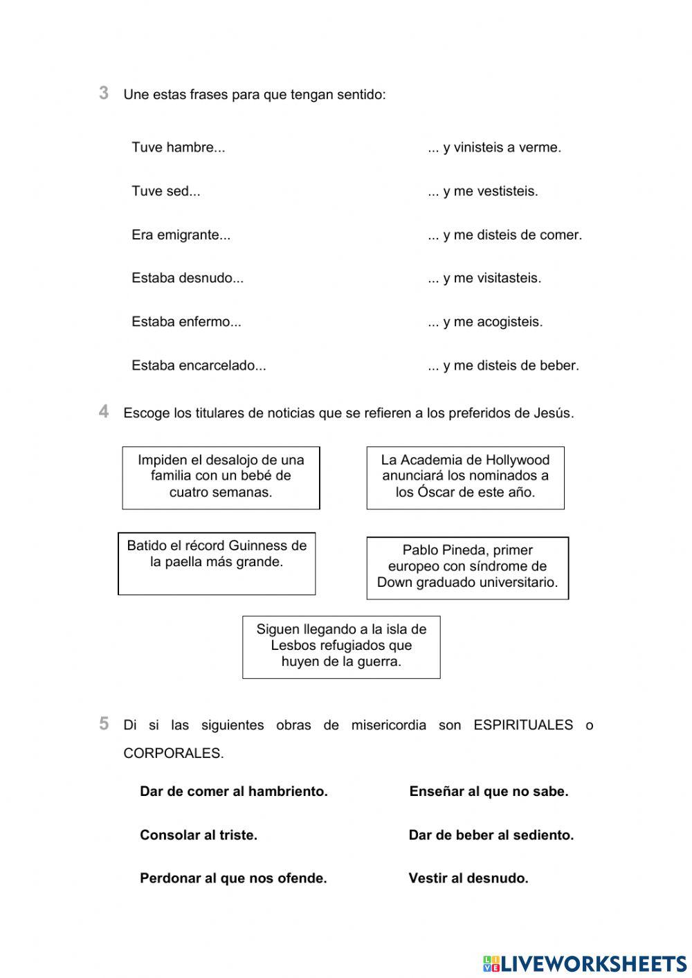Evaluación Unidad 5 4º Primaria