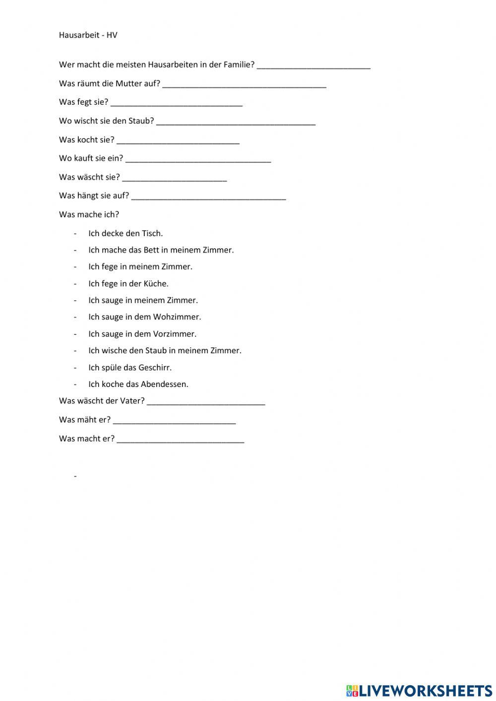 Hausarbeiten - HV