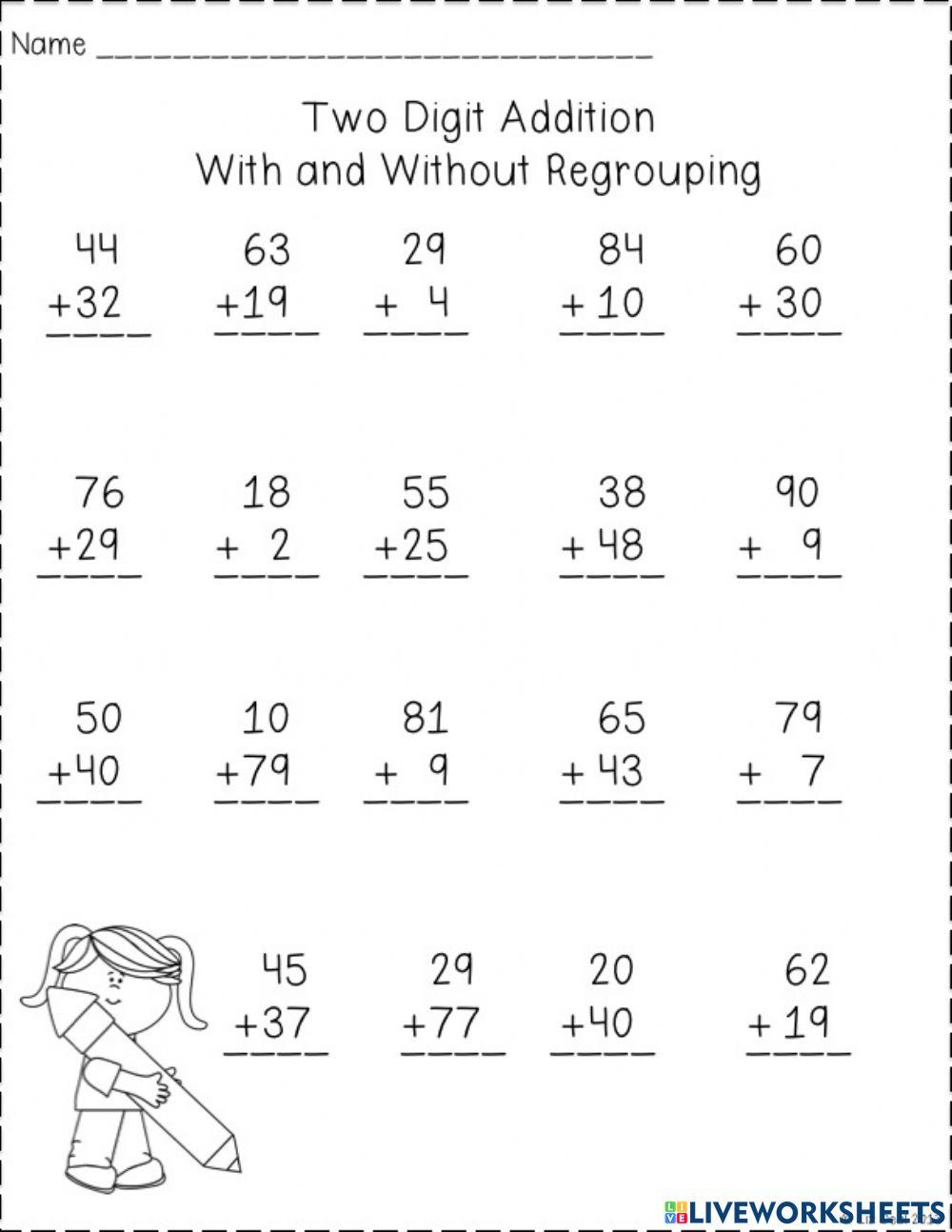 Addition with and Without Regrouping