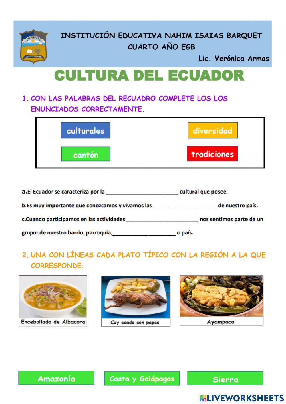 Cultura del ecuador