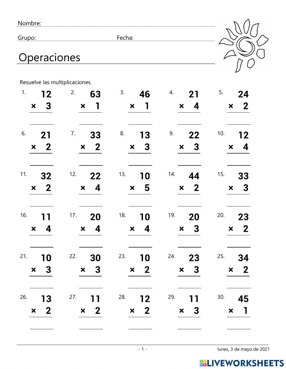 Multiplicaciones