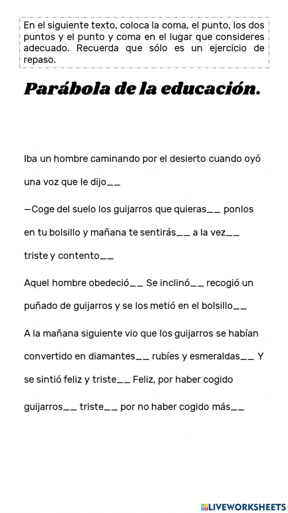 La coma, el punto, dos puntos y punto y coma.