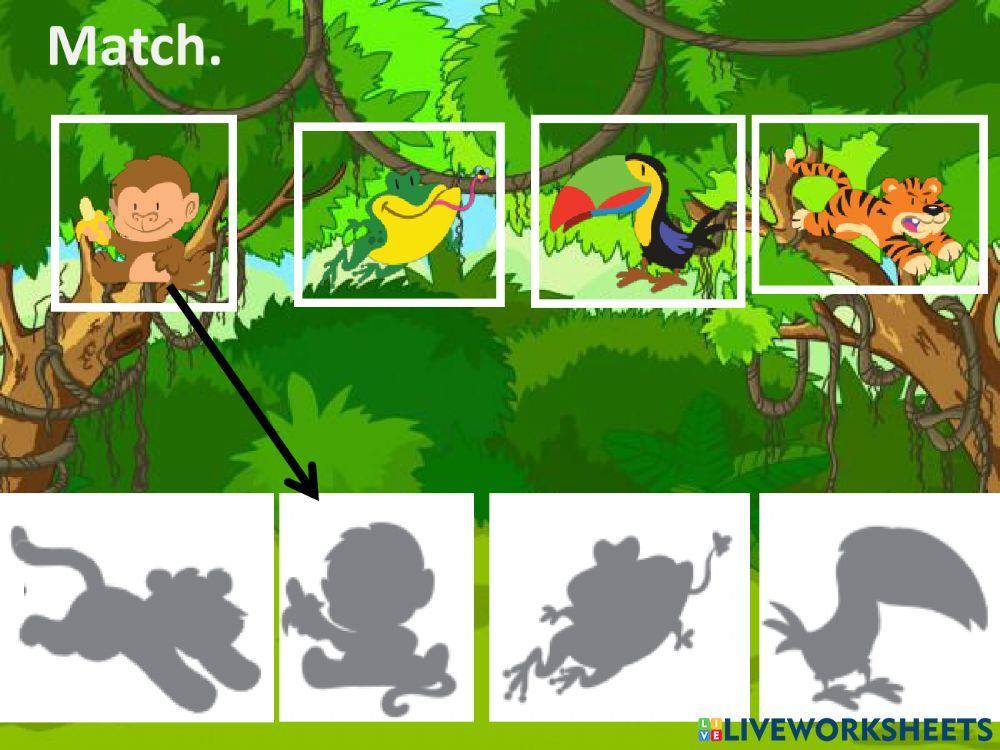 Walking in the jungle match