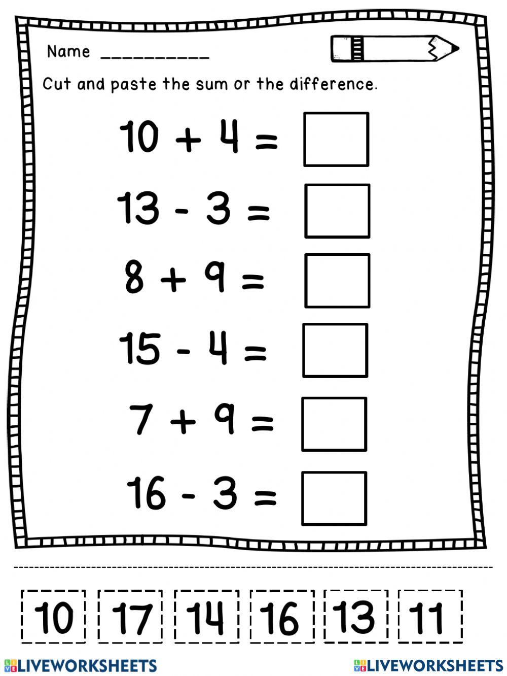 969051 Math Elizabeth Saunders LiveWorksheets