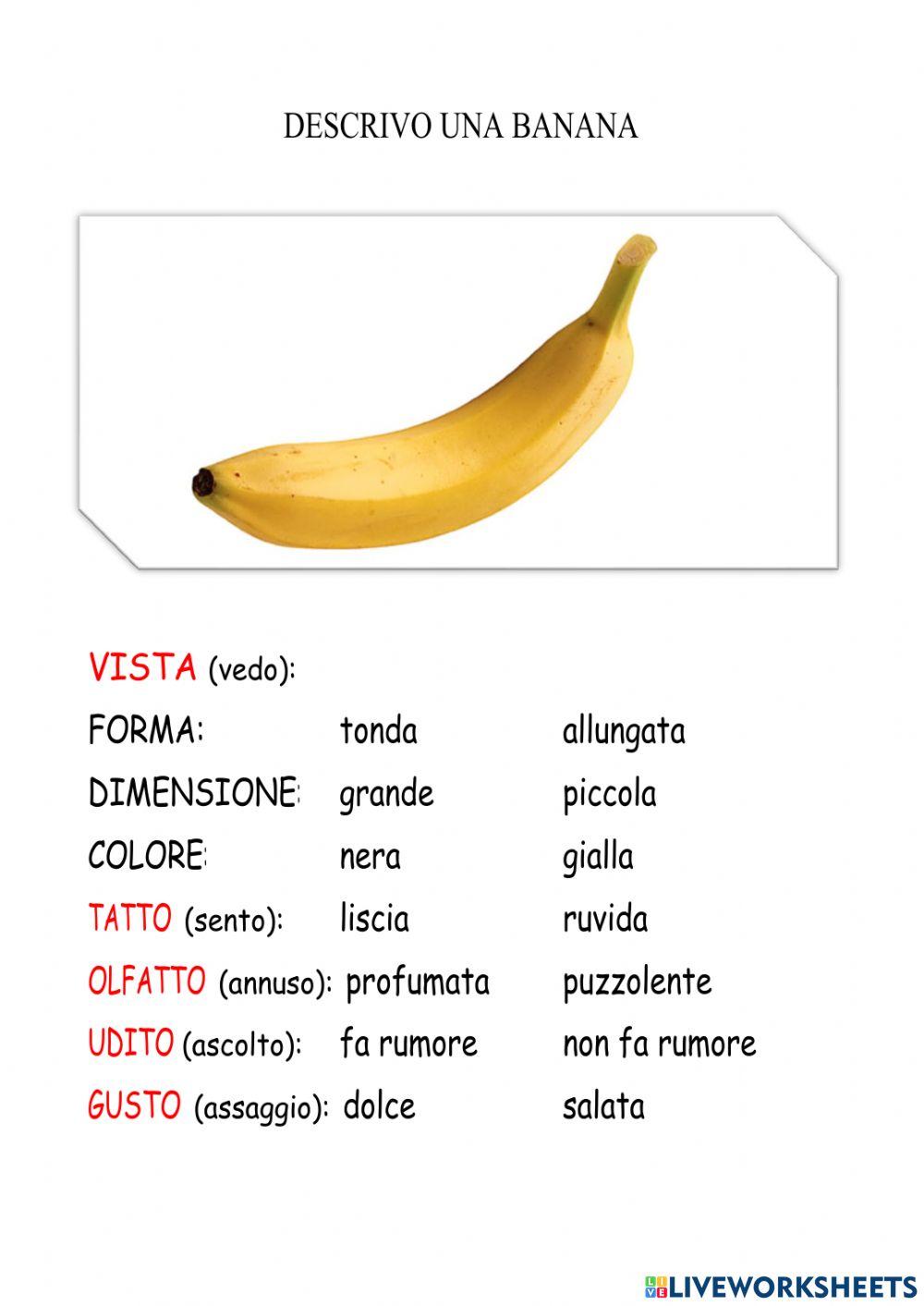 Descrivo una banana