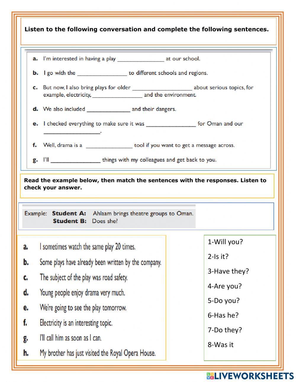 Listening conversation